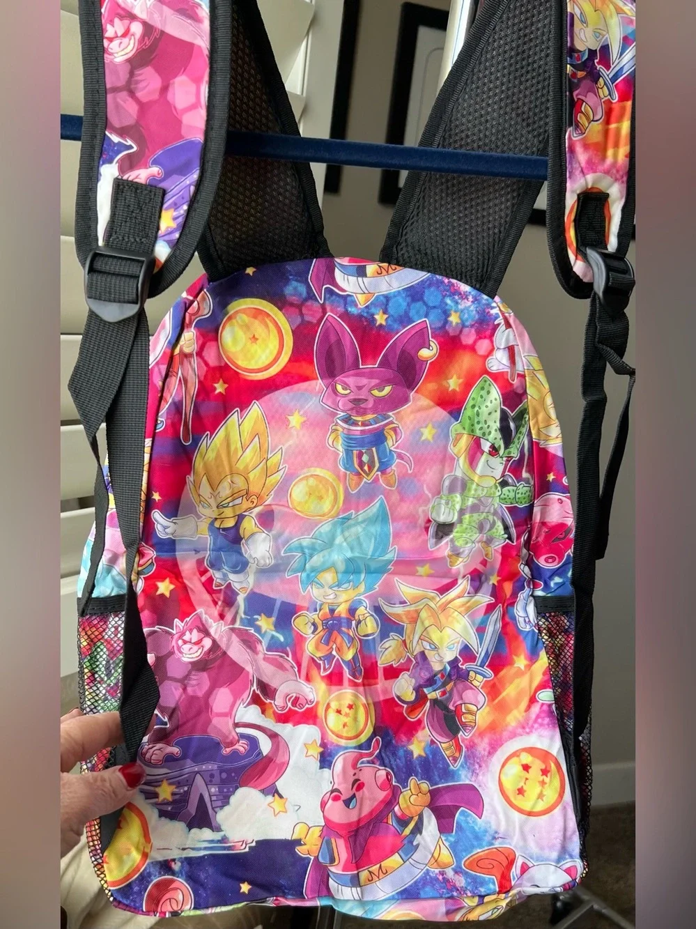 Kids NEW Colorful Anime-Print Backpack - Pink Multicolor